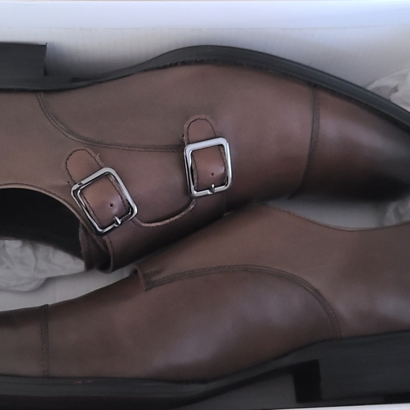 Express Brown‎ Double Monk Strap Oxfords